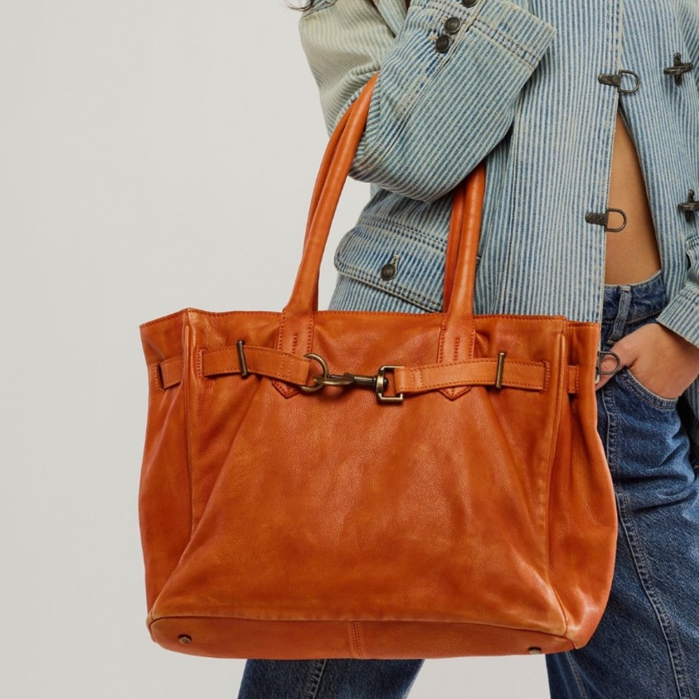 FREE PEOPLE MARIELLA LEATHER TOTE BAG